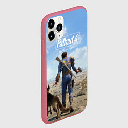 Чехол iPhone 11 Pro матовый Fallout 4: Welcome Home, цвет: 3D-малиновый — фото 2