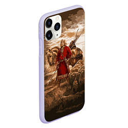 Чехол iPhone 11 Pro матовый Русь священная, цвет: 3D-светло-сиреневый — фото 2