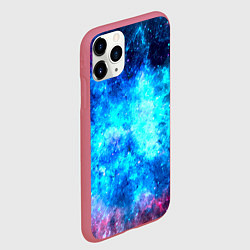 Чехол iPhone 11 Pro матовый Голубая вселенная, цвет: 3D-малиновый — фото 2