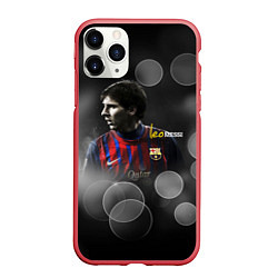 Чехол iPhone 11 Pro матовый Leo Messi, цвет: 3D-красный