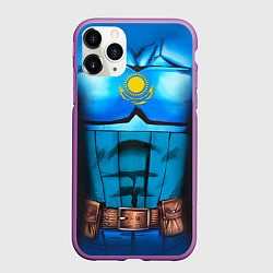 Чехол iPhone 11 Pro матовый Капитан Казахстан