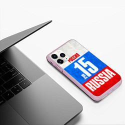 Чехол iPhone 11 Pro матовый Russia: from 15, цвет: 3D-розовый — фото 2