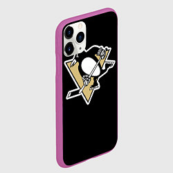 Чехол iPhone 11 Pro матовый Pittsburgh Penguins: Crosby, цвет: 3D-фиолетовый — фото 2