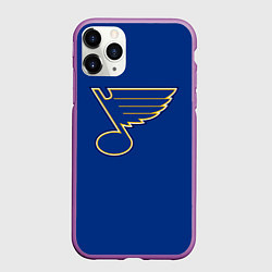 Чехол iPhone 11 Pro матовый St Louis Blues: Tarasenko 91, цвет: 3D-фиолетовый
