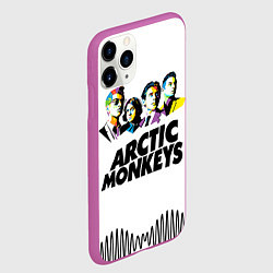 Чехол iPhone 11 Pro матовый Arctic Monkeys: Music Wave, цвет: 3D-фиолетовый — фото 2
