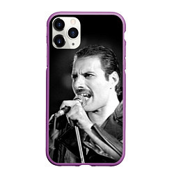 Чехол iPhone 11 Pro матовый Фредди Меркьюри, цвет: 3D-фиолетовый