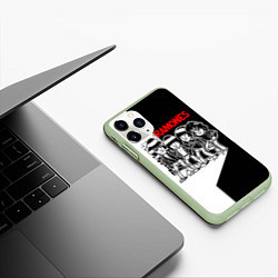 Чехол iPhone 11 Pro матовый Ramones Boys, цвет: 3D-салатовый — фото 2