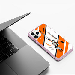 Чехол iPhone 11 Pro матовый CS:GO AWP-Asiimov, цвет: 3D-розовый — фото 2