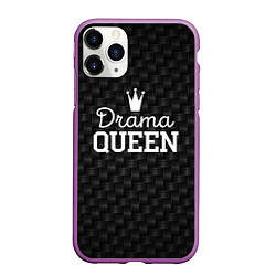 Чехол iPhone 11 Pro матовый Drama queen, цвет: 3D-фиолетовый