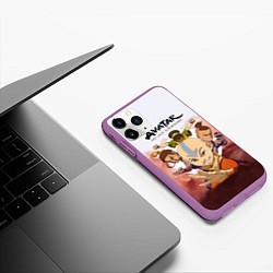 Чехол iPhone 11 Pro матовый Avatar: The last airbender, цвет: 3D-фиолетовый — фото 2