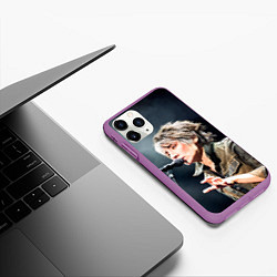 Чехол iPhone 11 Pro матовый Земфира поет, цвет: 3D-фиолетовый — фото 2