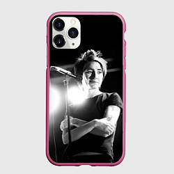 Чехол iPhone 11 Pro матовый Земфира на сцене, цвет: 3D-малиновый