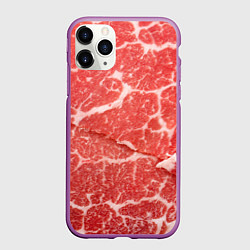 Чехол iPhone 11 Pro матовый Кусок мяса, цвет: 3D-фиолетовый