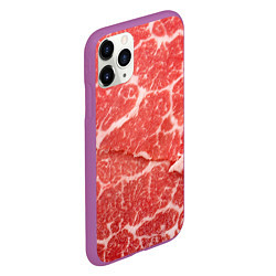 Чехол iPhone 11 Pro матовый Кусок мяса, цвет: 3D-фиолетовый — фото 2