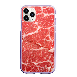 Чехол iPhone 11 Pro матовый Кусок мяса, цвет: 3D-светло-сиреневый