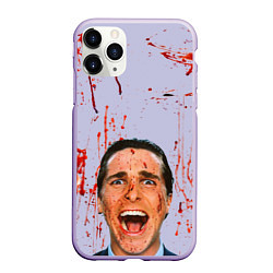 Чехол iPhone 11 Pro матовый Американский психопат, цвет: 3D-светло-сиреневый