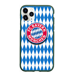 Чехол iPhone 11 Pro матовый FC Bayern Munchen, цвет: 3D-темно-зеленый