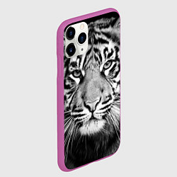 Чехол iPhone 11 Pro матовый Красавец тигр, цвет: 3D-фиолетовый — фото 2