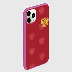 Чехол iPhone 11 Pro матовый Сборная России по футболу, цвет: 3D-фиолетовый — фото 2