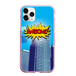 Чехол iPhone 11 Pro матовый Поп-арт 2, цвет: 3D-розовый