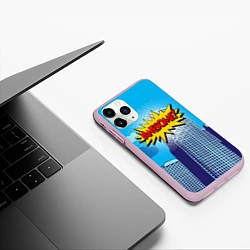Чехол iPhone 11 Pro матовый Поп-арт 2, цвет: 3D-розовый — фото 2