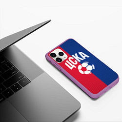 Чехол iPhone 11 Pro матовый ЦСКА, цвет: 3D-фиолетовый — фото 2