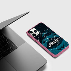 Чехол iPhone 11 Pro матовый Chemical Brothers: Space, цвет: 3D-малиновый — фото 2