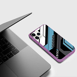 Чехол iPhone 11 Pro матовый CS:GO Vulcan Style, цвет: 3D-фиолетовый — фото 2