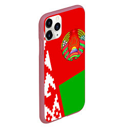 Чехол iPhone 11 Pro матовый Патриот Беларуси, цвет: 3D-малиновый — фото 2
