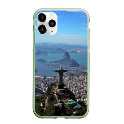 Чехол iPhone 11 Pro матовый Рио-де-Жанейро, цвет: 3D-салатовый