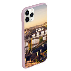 Чехол iPhone 11 Pro матовый Чехия Прага, цвет: 3D-розовый — фото 2
