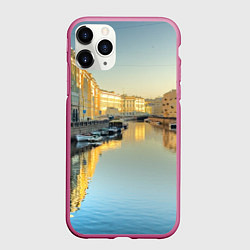 Чехол iPhone 11 Pro матовый Питер, цвет: 3D-малиновый