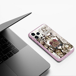 Чехол iPhone 11 Pro матовый Спецназ 19, цвет: 3D-розовый — фото 2