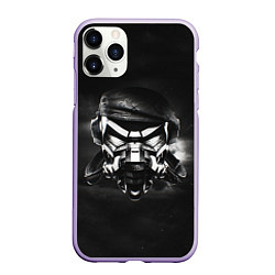 Чехол iPhone 11 Pro матовый Pirate Station: Dark Side, цвет: 3D-светло-сиреневый