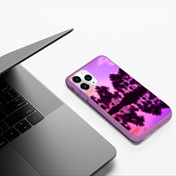 Чехол iPhone 11 Pro матовый Hawaii dream, цвет: 3D-фиолетовый — фото 2