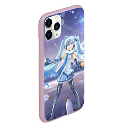 Чехол iPhone 11 Pro матовый Hatsune Miku, цвет: 3D-розовый — фото 2