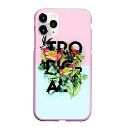 Чехол iPhone 11 Pro матовый Tropical Art, цвет: 3D-розовый