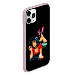 Чехол iPhone 11 Pro матовый Pulp Fiction: Mia Wallace, цвет: 3D-розовый — фото 2