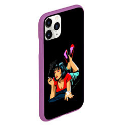 Чехол iPhone 11 Pro матовый Pulp Fiction: Mia Wallace, цвет: 3D-фиолетовый — фото 2