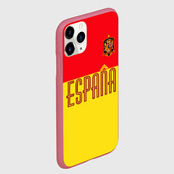 Чехол iPhone 11 Pro матовый Сборная Испании: Евро 2016, цвет: 3D-малиновый — фото 2