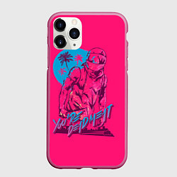 Чехол iPhone 11 Pro матовый You're dead meat, цвет: 3D-малиновый