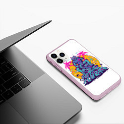 Чехол iPhone 11 Pro матовый Hotline Miami: Throne, цвет: 3D-розовый — фото 2