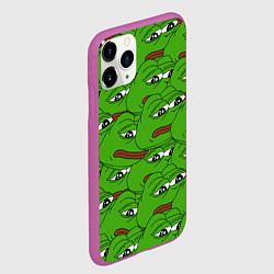 Чехол iPhone 11 Pro матовый Sad frogs, цвет: 3D-фиолетовый — фото 2