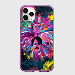 Чехол iPhone 11 Pro матовый Red Hot Chili Peppers Art, цвет: 3D-фиолетовый