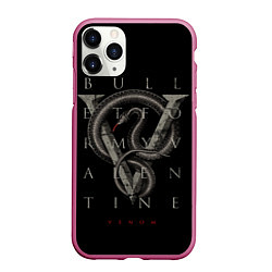 Чехол iPhone 11 Pro матовый BFMV: Venom, цвет: 3D-малиновый