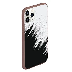 Чехол iPhone 11 Pro матовый Черно-белый разрыв, цвет: 3D-коричневый — фото 2