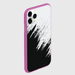 Чехол iPhone 11 Pro матовый Черно-белый разрыв, цвет: 3D-фиолетовый — фото 2