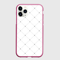 Чехол iPhone 11 Pro матовый Точечный узор!, цвет: 3D-малиновый