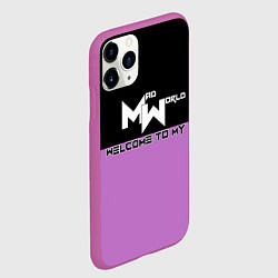 Чехол iPhone 11 Pro матовый Безумный мир, цвет: 3D-фиолетовый — фото 2