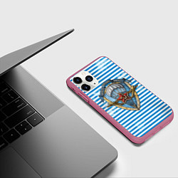 Чехол iPhone 11 Pro матовый ВДВ, цвет: 3D-малиновый — фото 2